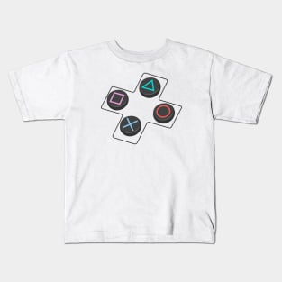 ps games console buttons station black Kids T-Shirt